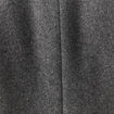 Manteau droit long col montant gris fonc&eacute; homme