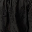Chemise col rond manches longues brod&eacute;e noir femme