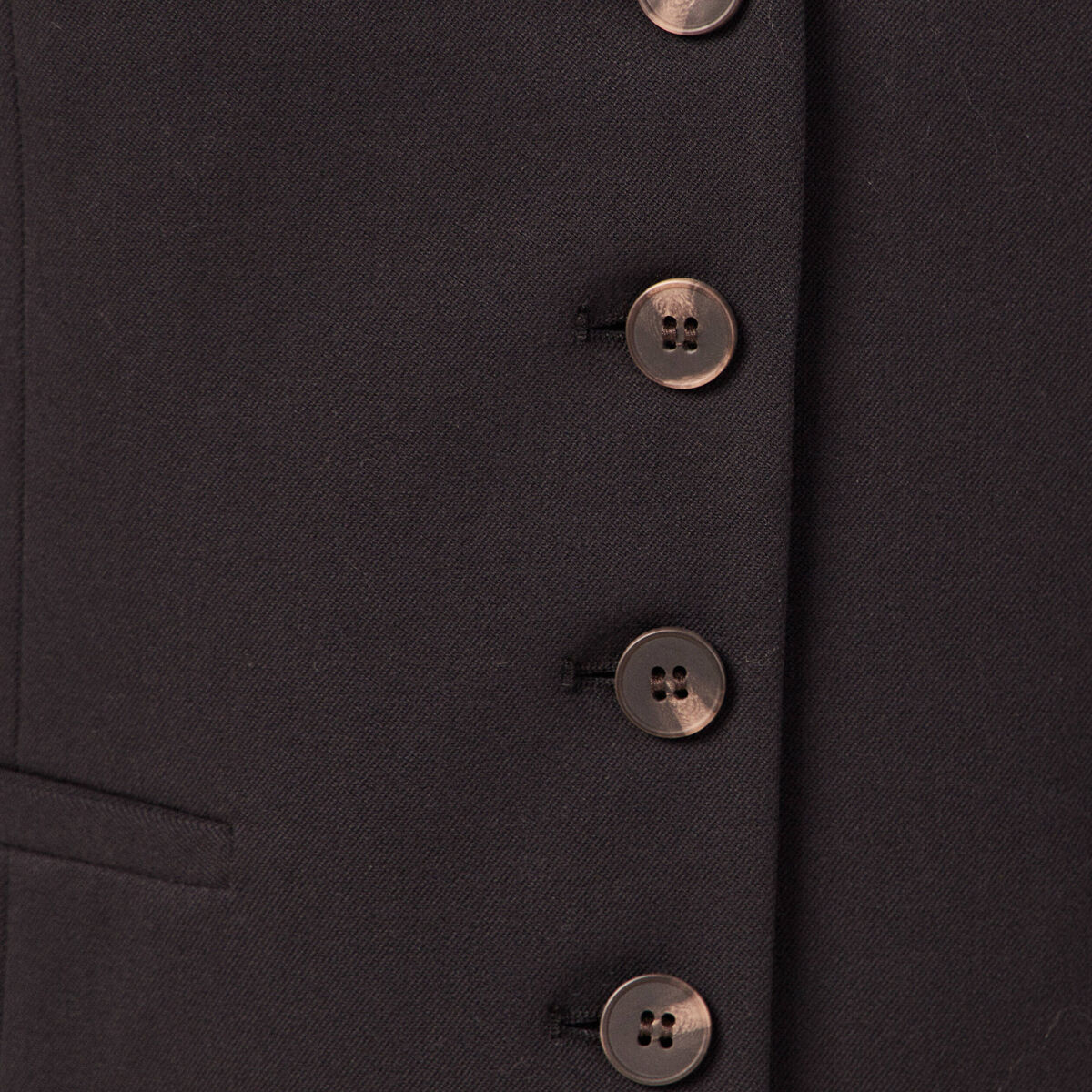 Veston boutonné noir femme
