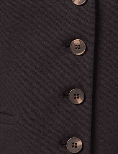 Veston boutonné noir femme