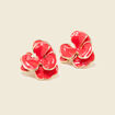 Boucles d'oreilles rouge fonc&eacute; femme