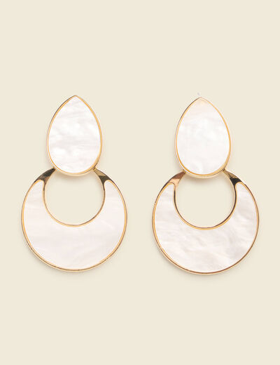 Boucles d'oreilles ivoire femme