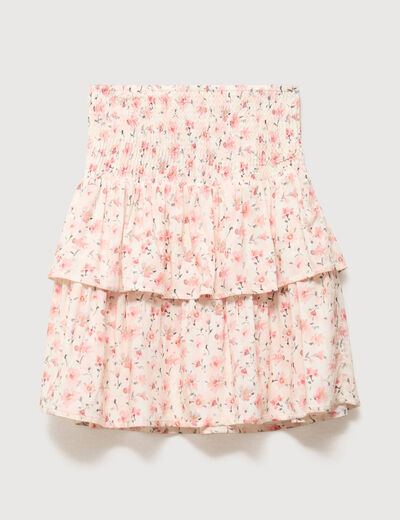 Mini-jupe taille haute fluide noir femme