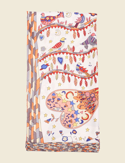 Foulard satin multicolore femme