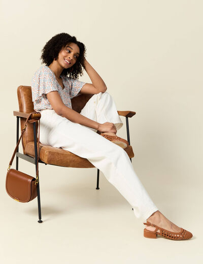 T-shirt manches courtes blanc femme