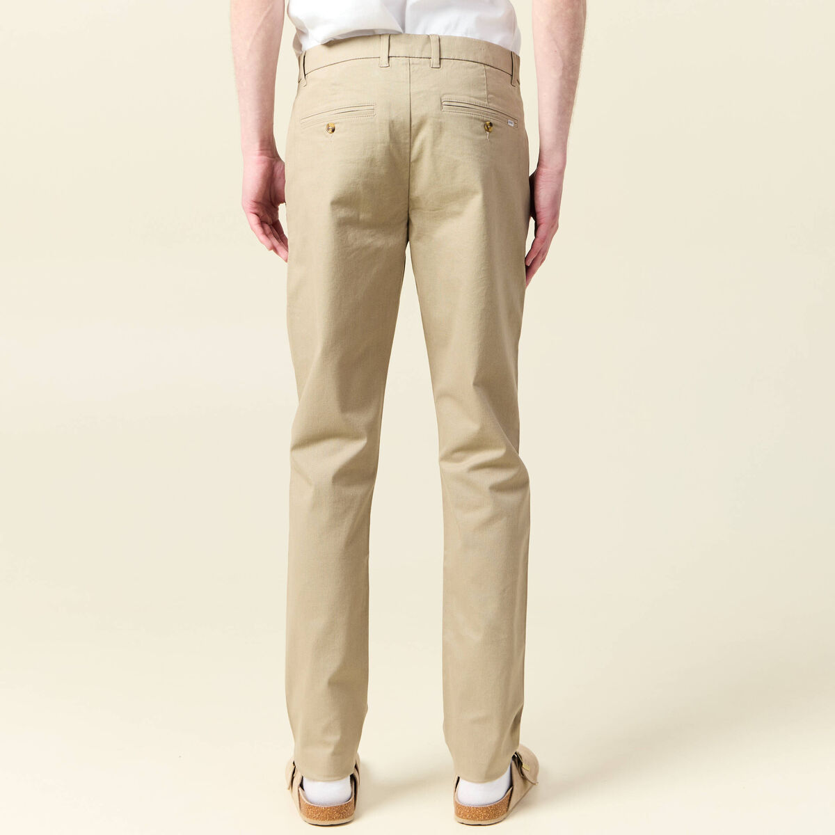 Pantalon chino slim gris homme