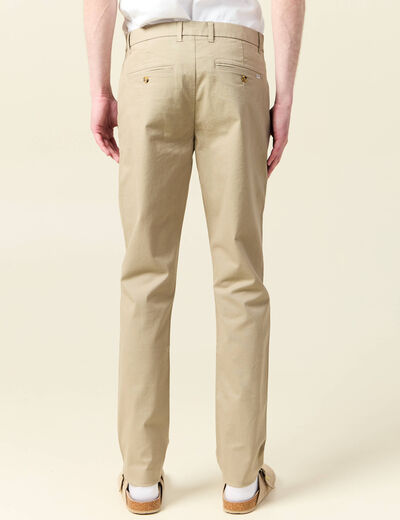 Pantalon chino slim gris homme