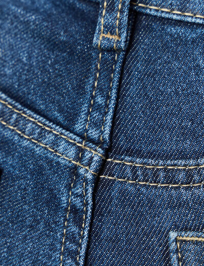 Jeans large éco-responsable denim brut femme