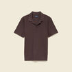 Polo manches courtes marron fonc&eacute; homme