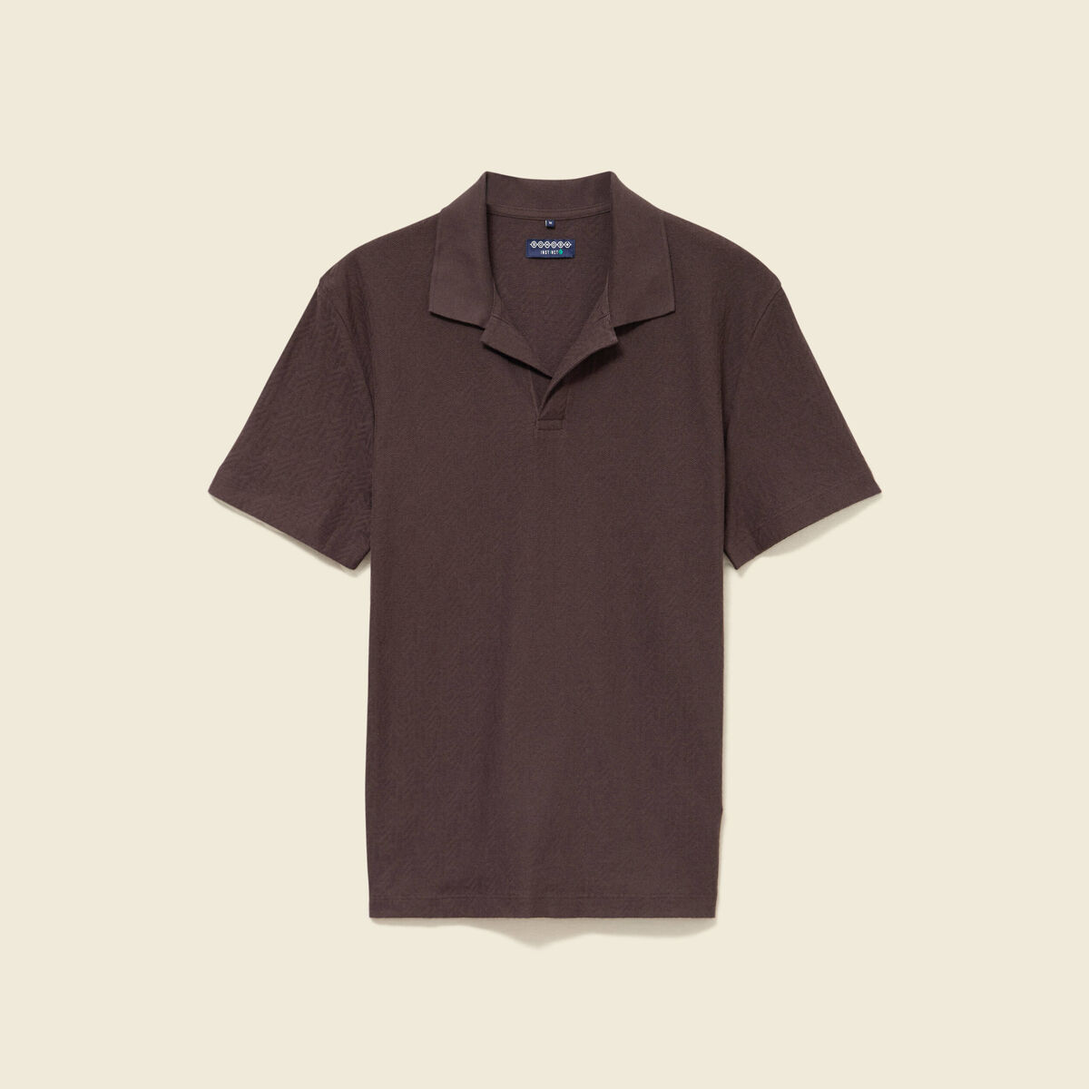 Polo manches courtes marron fonc&eacute; homme
