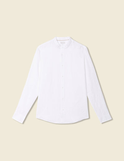 Chemise manches longues blanc homme