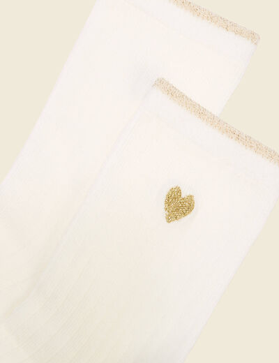Chaussettes ecru femme