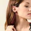Boucles d'oreilles pendantes bordeaux femme
