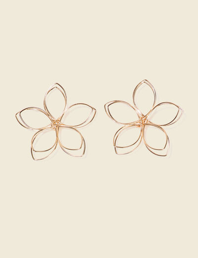Boucles d'oreilles clous couleur or femme