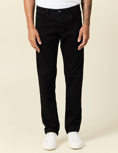 Jeans straight 5 poches denim noir homme