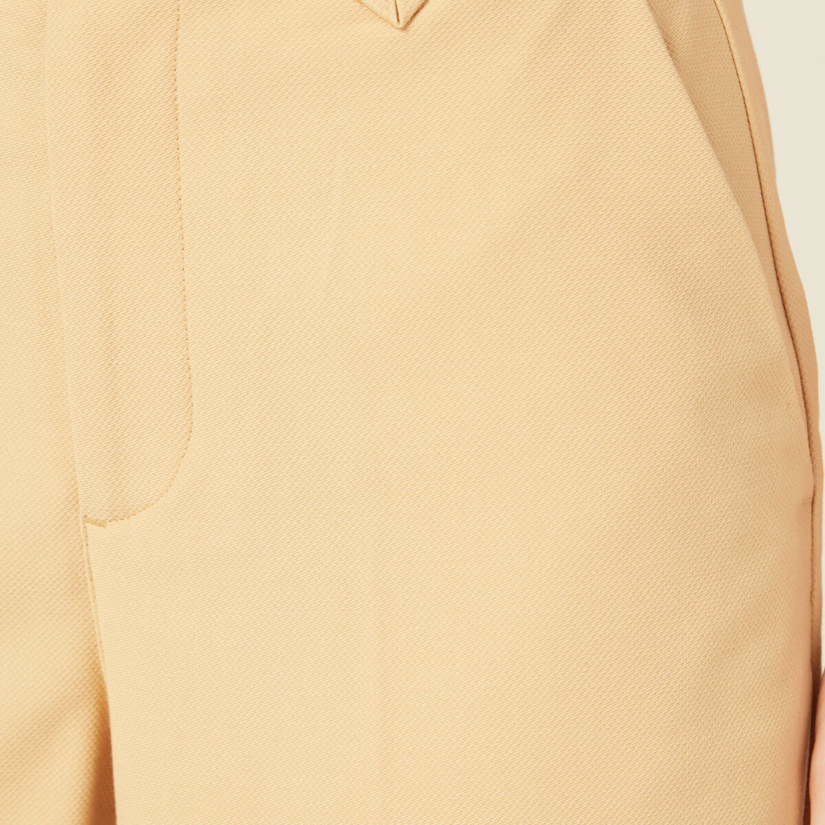 Pantalon city large à pinces beige femme
