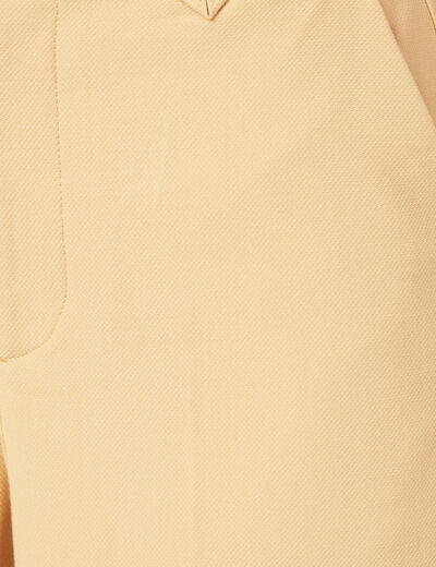 Pantalon city large à pinces beige femme