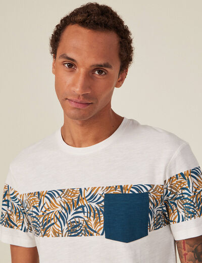 T-shirt manches courtes beige homme