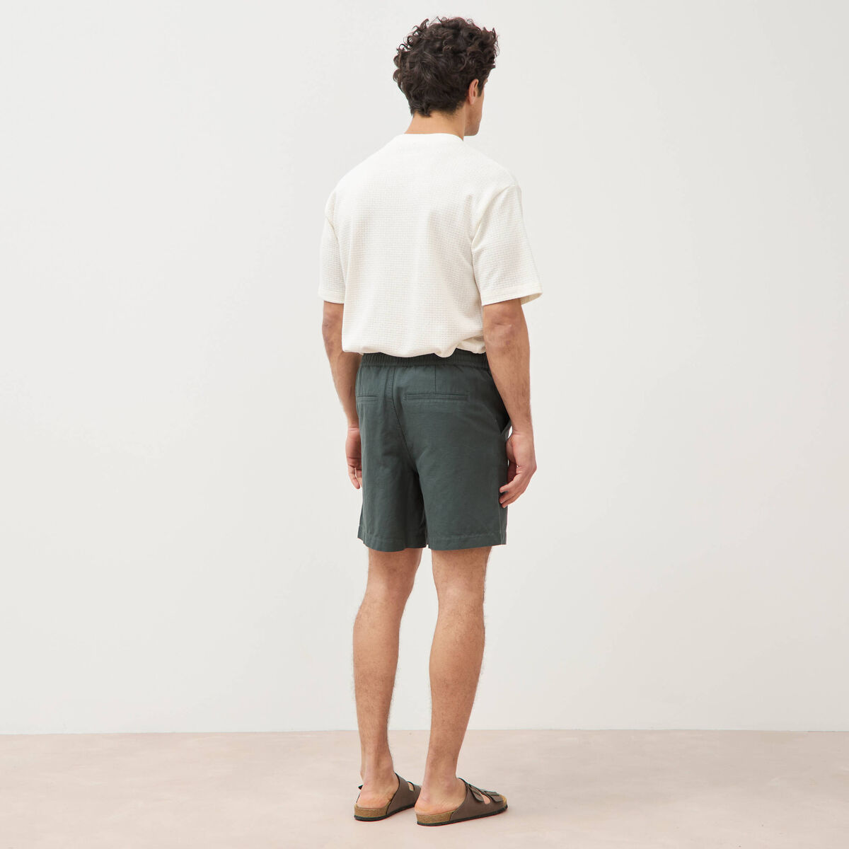 Bermuda vert kaki homme