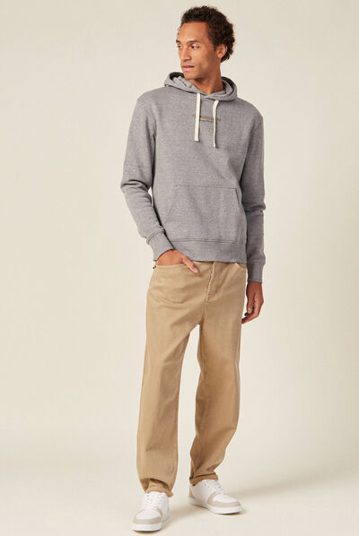 Sweat manches longues gris foncé homme