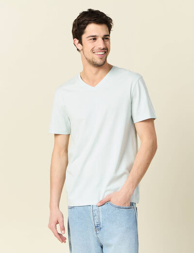 T-shirt manches courtes homme vert homme