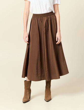 Jupe marron fonc&eacute; femme