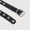 Ceinture large en pu noir femme