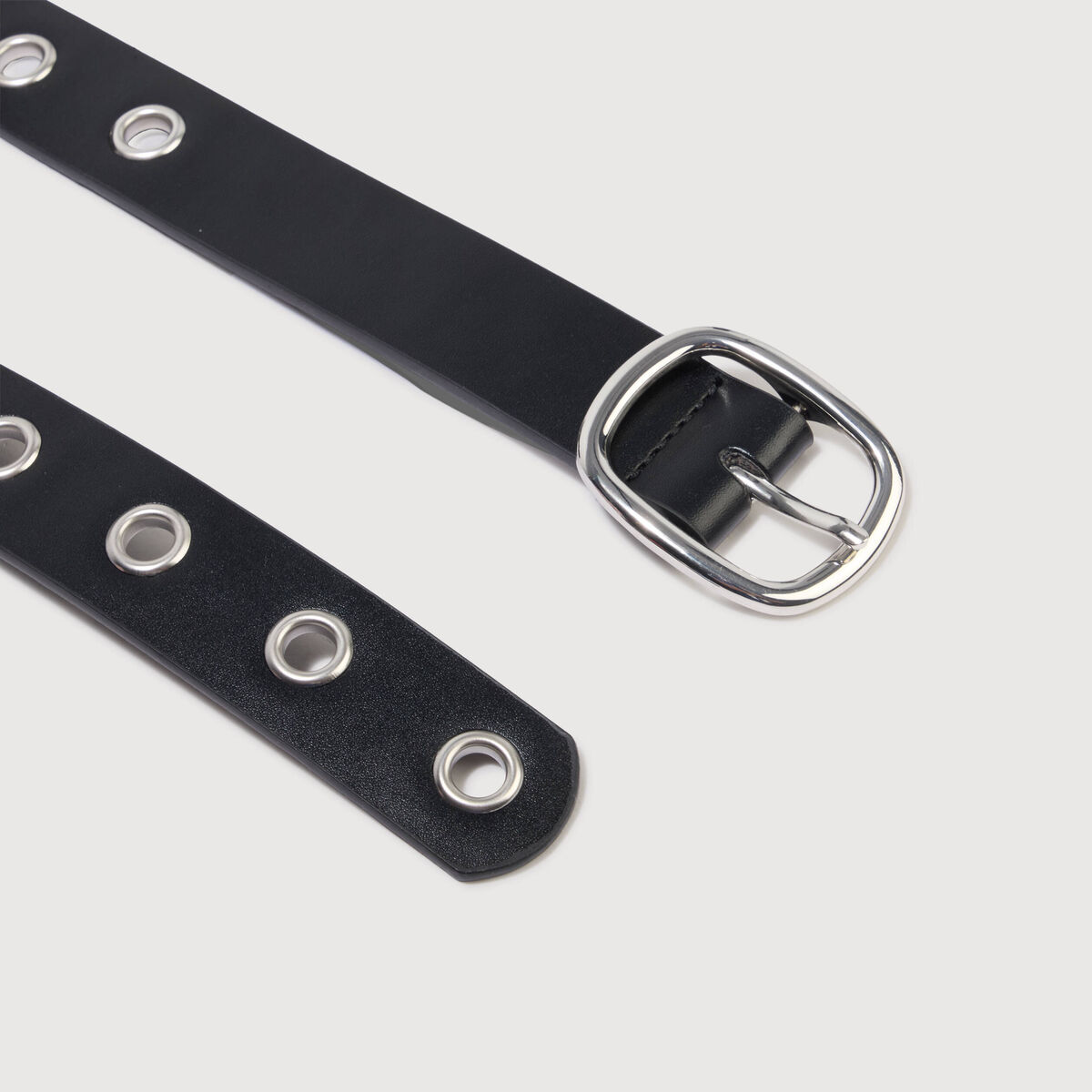 Ceinture large en pu noir femme