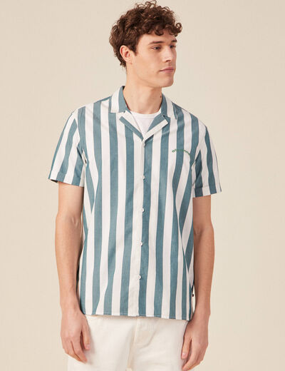 Chemise éco-responsable vert foncé homme