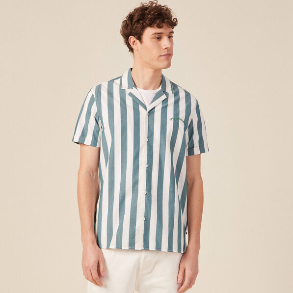 chemise eco responsable vert fonce homme Chemise éco-responsable vert foncé homme