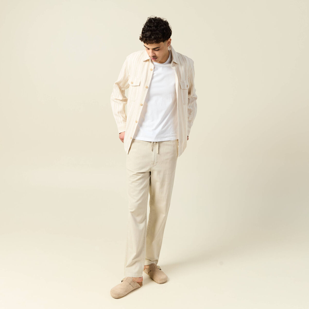 Pantalon chino sable homme