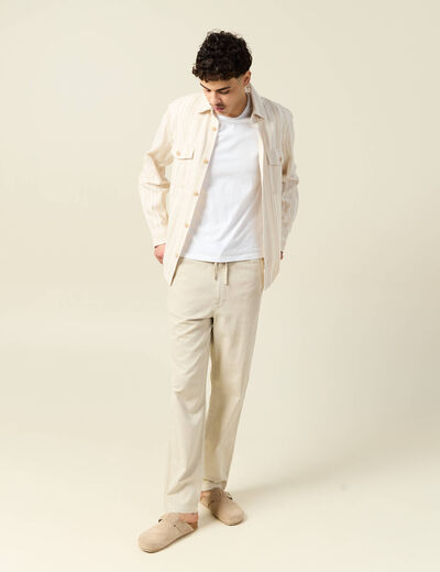 Pantalon chino sable homme