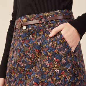 jupe droite eco responsable multicolore femme Jupe droite éco-responsable multicolore femme