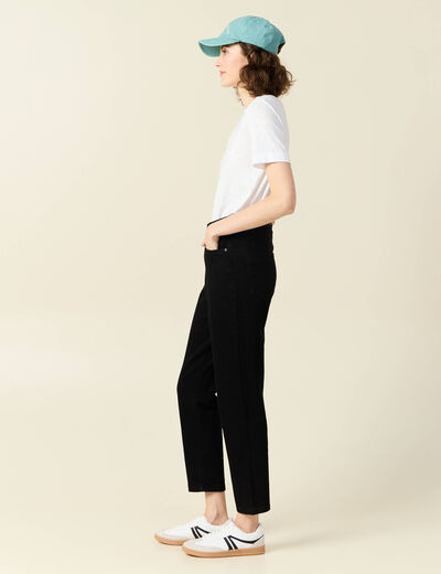 Jeans mom 7/8ème denim noir femme
