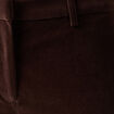 Pantalon flare taille haute en velours marron fonc&eacute; femme