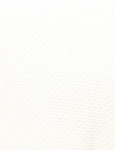 Polo ample col cubain manches courtes ecru homme