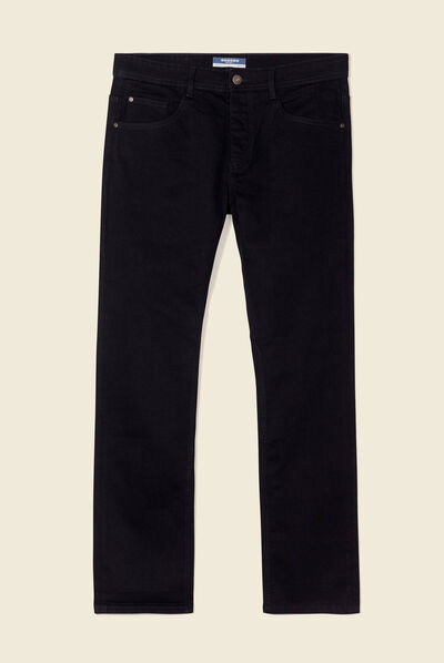 Jeans straight éco-responsable denim noir homme