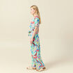 Pantalon fluide large multicolore femme