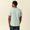 T-shirt col rond manches courtes brod&eacute; vert pastel homme