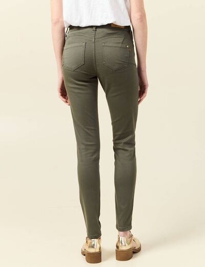 Pantalon Audrey - skinny push up vert kaki femme