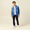 Polo cintré manches courtes en coton ecru homme