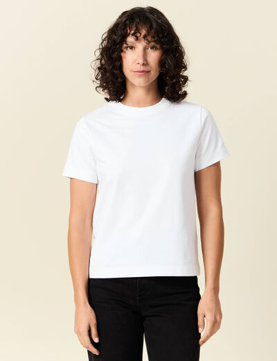 T-shirt manches courtes blanc femme