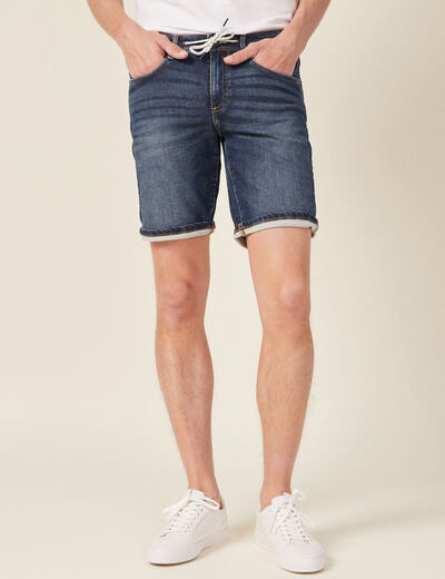 Bermuda éco-responsable denim brut homme