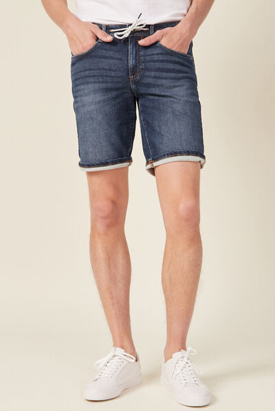Bermuda éco-responsable denim brut homme