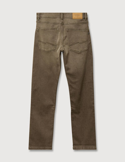 Jeans straight longueur 32 denim marron homme