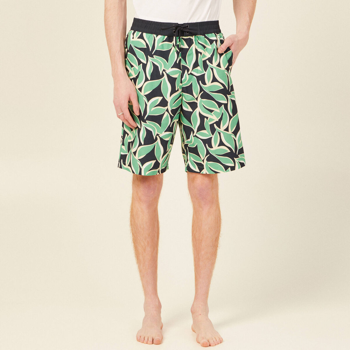 Bermuda de bain vert homme