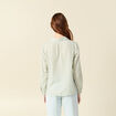 Blouse manches longues vert olive femme