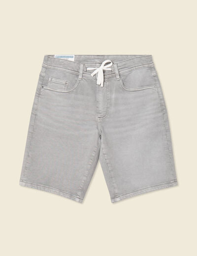 Bermuda en jeans denim gris homme