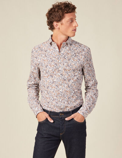 Chemise manches longues blanc homme