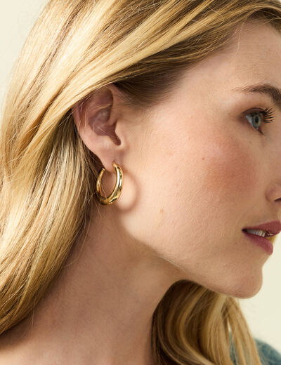 Boucles d'oreilles couleur or femme
